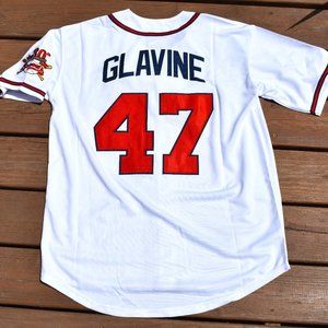 New! Tom Glavine Atlanta Braves White Home Baseball Jersey Adult Men's (L) Large